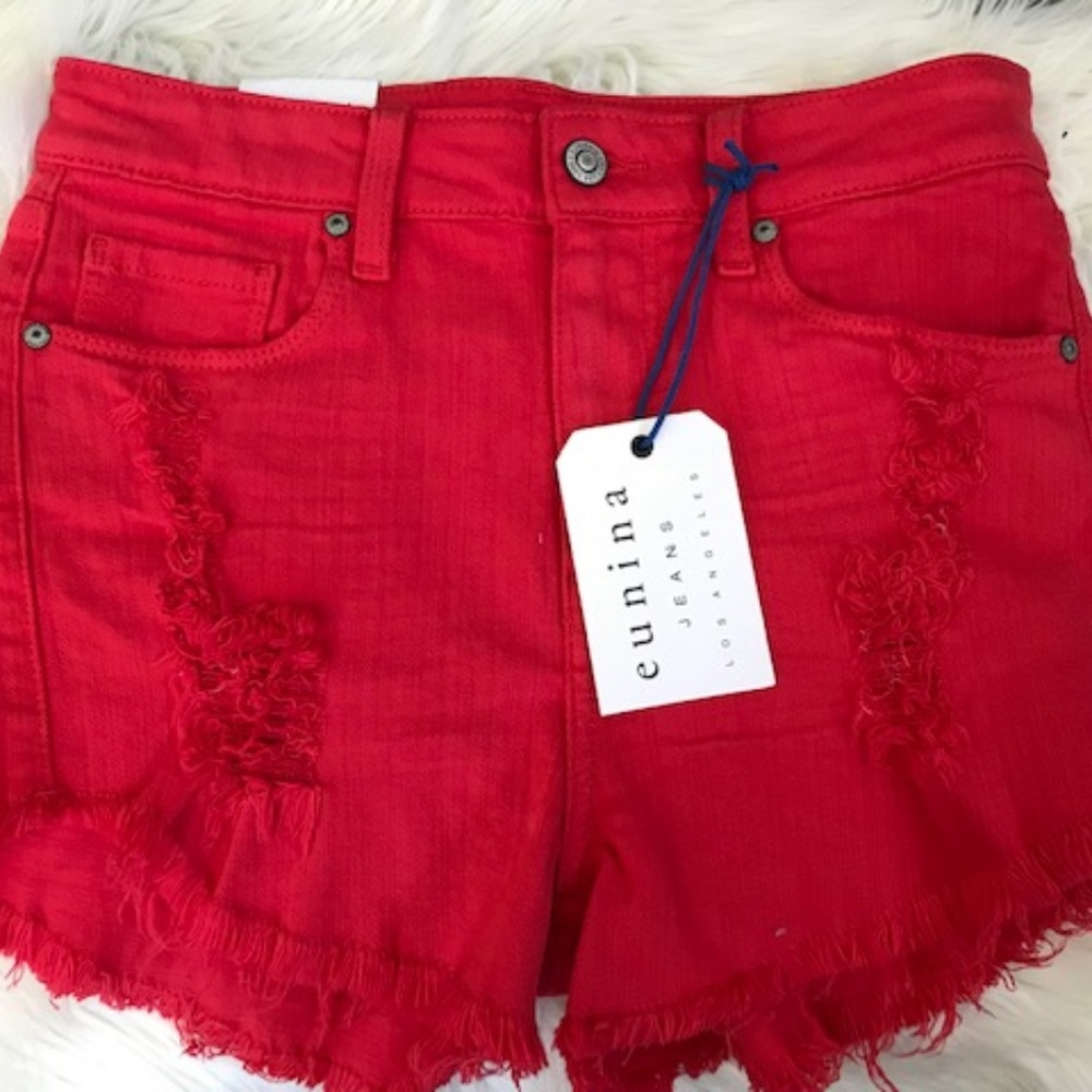 Eunina lulu high rise shortie in red